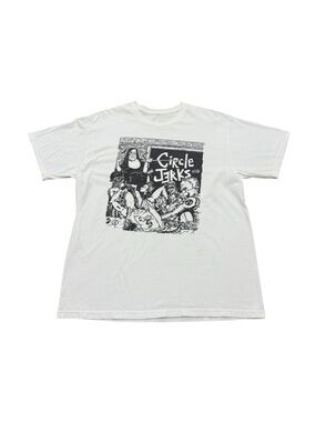 Vintage Men’s Circle Jerks T shirt s/s white cotton